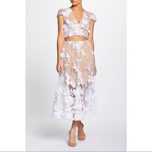 Dress the Population 3D floral 2-piece dress